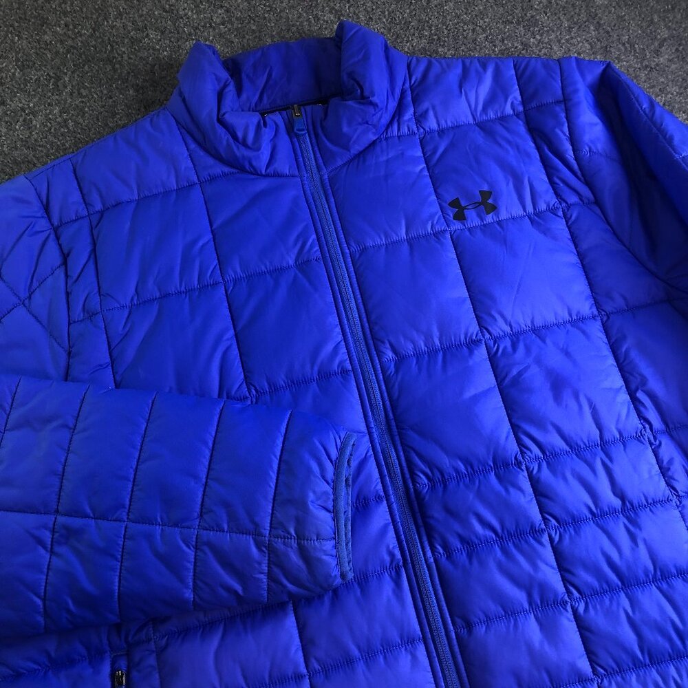 Under Armour Storm Puffer Jacket Mens XXL Blue Full Zip Coldgear